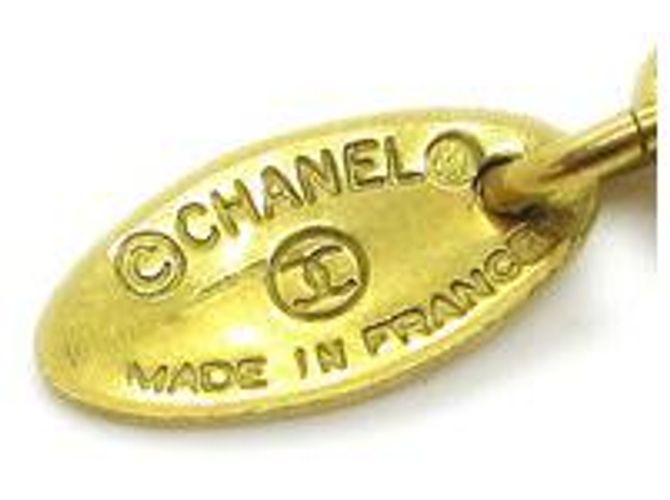 Pendente Chanel Vintage Matelassé CC in Metallo Large D'oro - vista 4