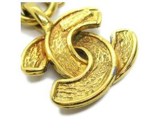 Pendente Chanel Vintage Matelassé CC in Metallo Large D'oro - vista 5