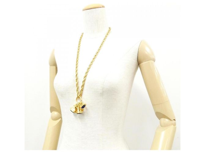 Collier multi-couleurs Chanel Rouge Bleu Doré Vert - vue 8