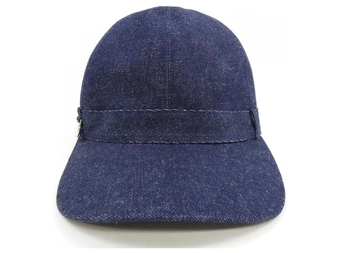 Cappello in cotone Hermès H242024N Blu - vista 2