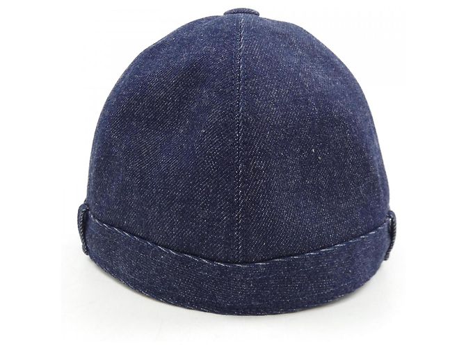 Cappello in cotone Hermès H242024N Blu - vista 4