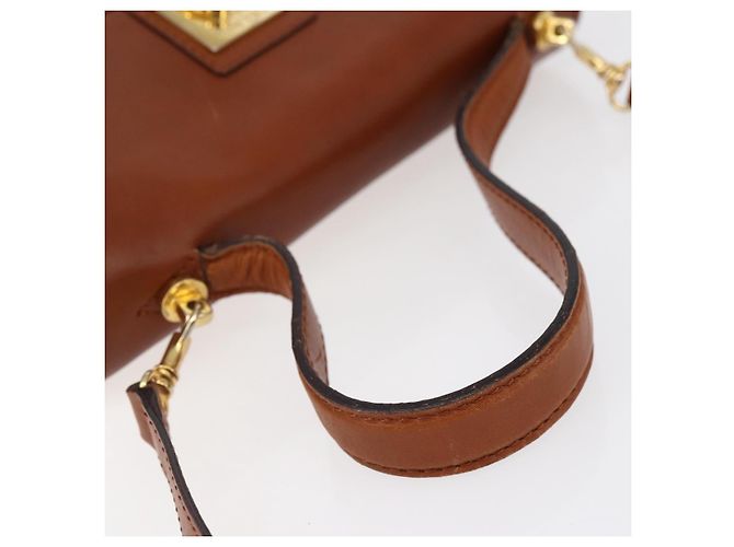 Céline Borsa a mano in pelle Celine Marrone - vista 7