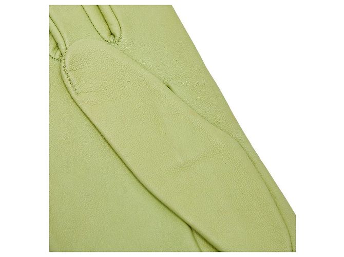 Luvas de pele de cordeiro Hermès 6 1/2 Verde - vista 4