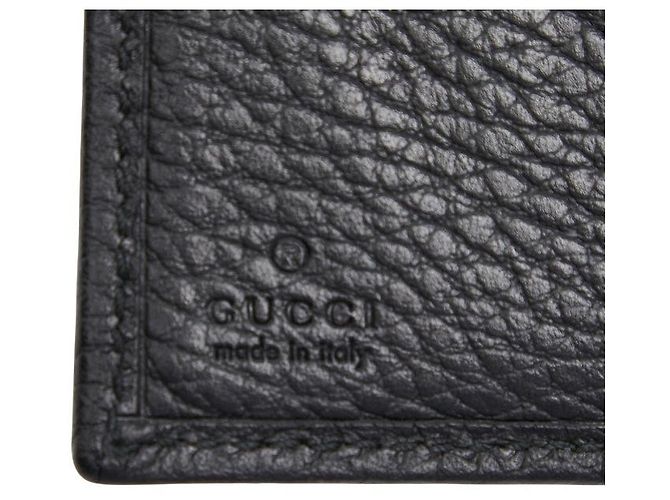 Portafoglio in pelle Gucci GG Marmont a tre pieghe Nero - vista 8