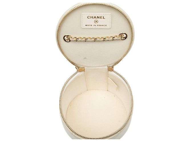 Borsa a spalla in pelle di vitello Chanel Coco Mark AP2193 con catena Bianco - vista 4