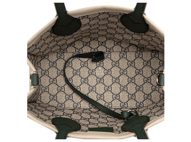 Borsa 2 in 1 in tela e pelle con logo Gucci Marrone Beige - vista 4