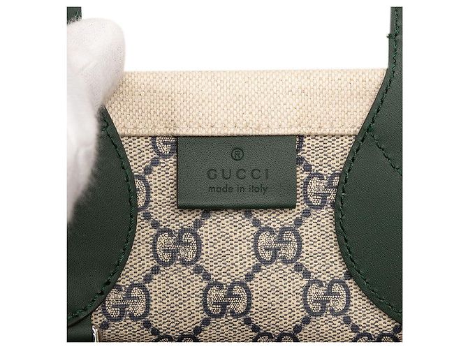 Borsa 2 in 1 in tela e pelle con logo Gucci Marrone Beige - vista 5