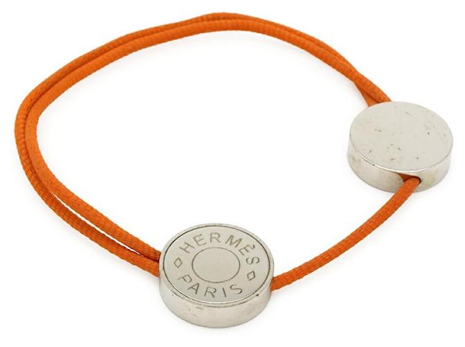 Bracciale in cotone Hermès Sellier Arancione - vista 2