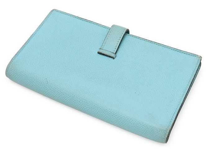 Béarn Hermès BEARN SOUFFLET Epsom Langbörse Blau - Ansicht 2