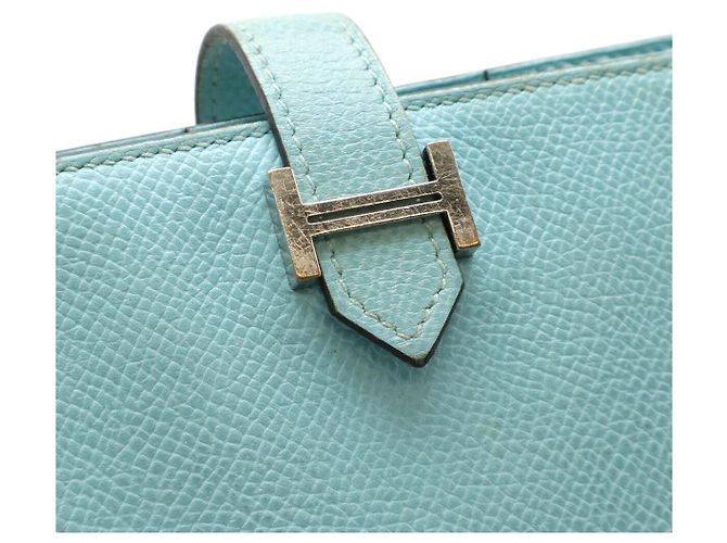 Béarn Hermès BEARN SOUFFLET Epsom Langbörse Blau - Ansicht 4