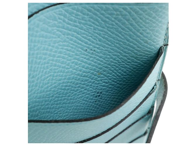 Béarn Hermès BEARN SOUFFLET Epsom Langbörse Blau - Ansicht 7