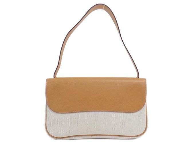 Borsa Hermès Colorado MM in tela Liège H Marrone Beige - vista 2