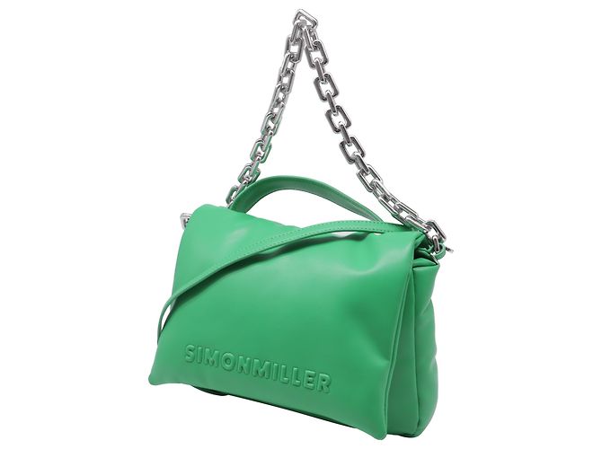 Borsa a Spalla Linked Turnover di Simon Miller in Pelle Sintetica Verde - vista 2