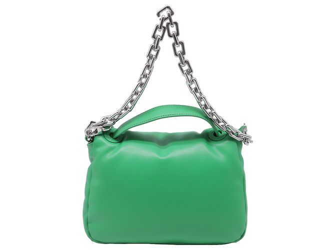 Borsa a Spalla Linked Turnover di Simon Miller in Pelle Sintetica Verde - vista 3