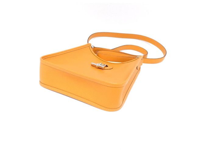 Borsa a Spalla Hermès Vespa TPM in Epsom Arancione - vista 3