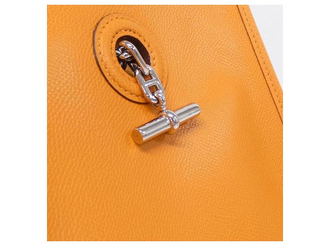 Borsa a Spalla Hermès Vespa TPM in Epsom Arancione - vista 4