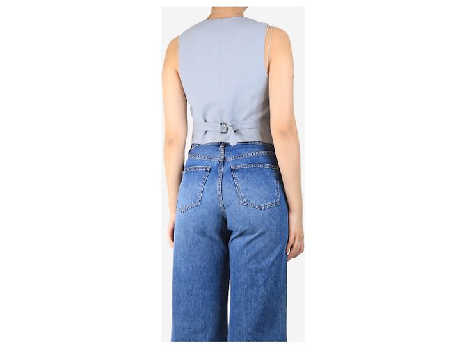 Brunello Cucinelli Chaleco gris ajustado - talla UK 8 - vista 2