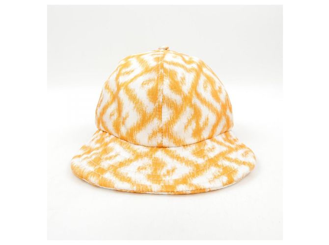 Fendi FXQ961 AN9LTU Cap Weiß Orange - Ansicht 2