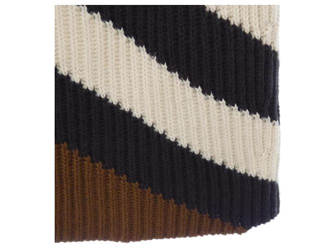 Falda de cachemira Burberry 80557341 Castaño Negro Blanco - vista 7