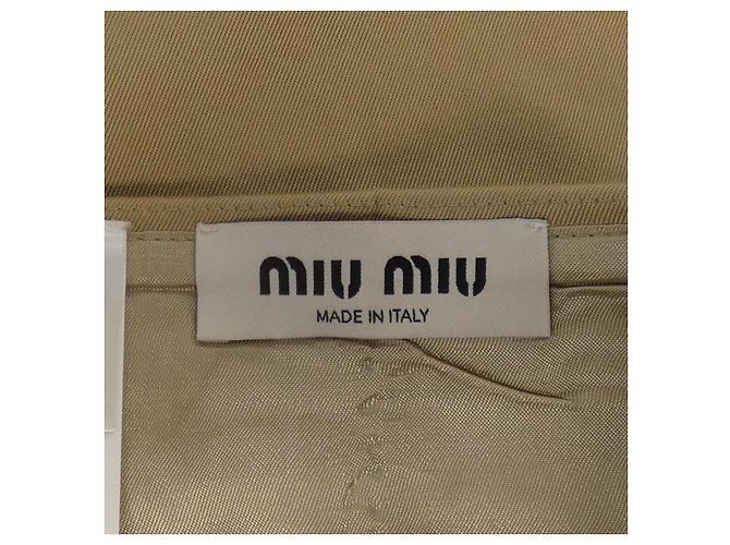 Falda Miu Miu Beige - vista 4