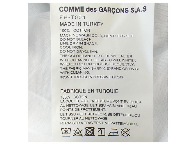 Autre Marque Camiseta KAWS de Comme des Garçons Shirt Rosa Blanco Verde - vista 3