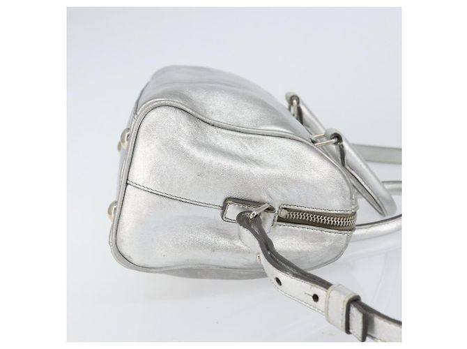 Klassische Duffle-Tasche aus Leder 24 von Saint Laurent Silber - Ansicht 3