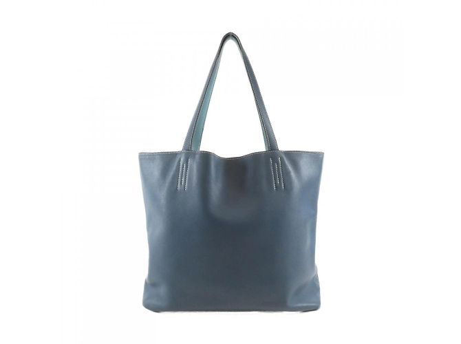 Hermès Double Sens Handtasche Blau - Ansicht 2