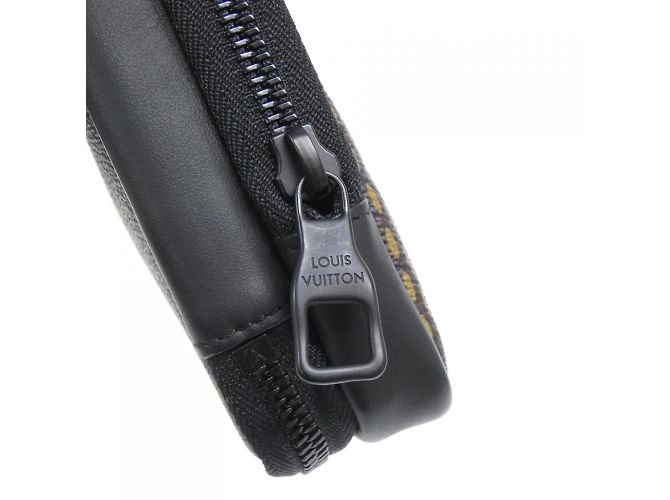 Pouch Doppio per Telefono Damier Gigante Louis Vuitton Marrone Nero - vista 5