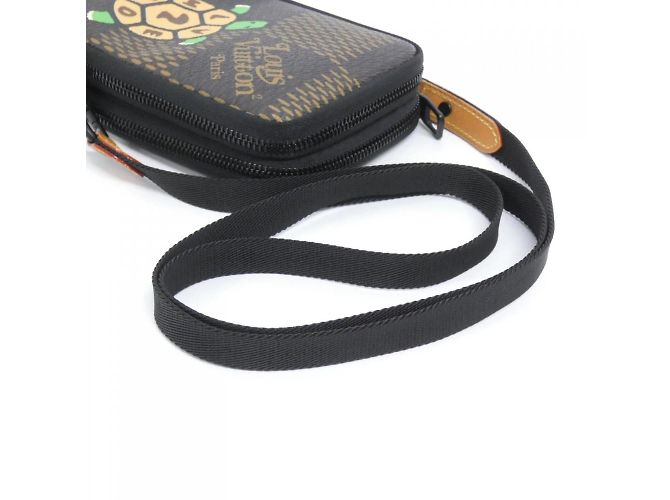 Pouch Doppio per Telefono Damier Gigante Louis Vuitton Marrone Nero - vista 6