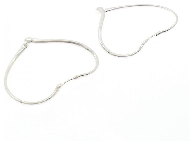 Tiffany & Co Orecchini a cerchio Open Heart Tiffany Argento - vista 3