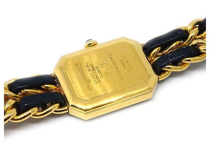 Chanel Premiere Rock Quartzo Metal Folheado e Couro 20 - vista 4
