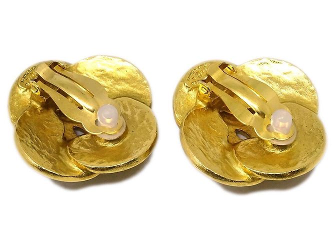 Chanel Clover Round Clip-On Metal D'oro - vista 2