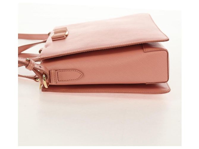 Salvatore Ferragamo Vala Leather Rosa - vista 3