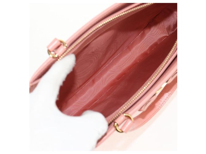 Salvatore Ferragamo Vala Leather Rosa - vista 5