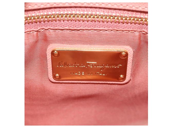 Salvatore Ferragamo Vala Leather Rosa - vista 6