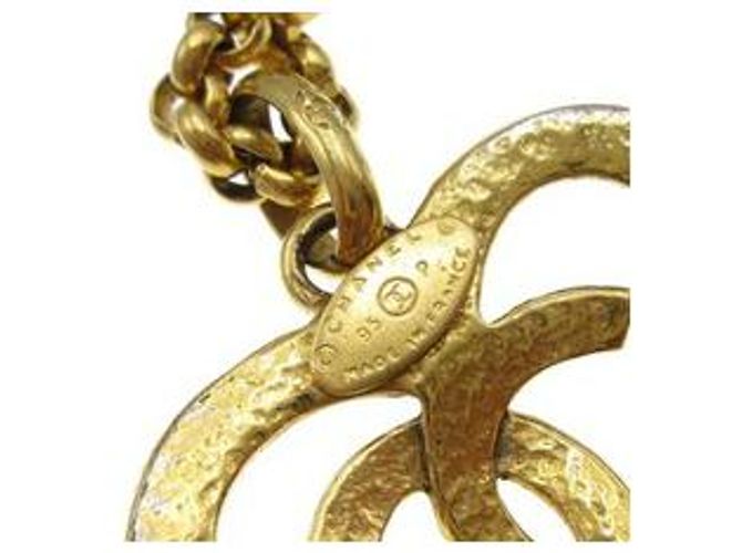 Pendente Cuore CC Chanel in metallo D'oro - vista 4