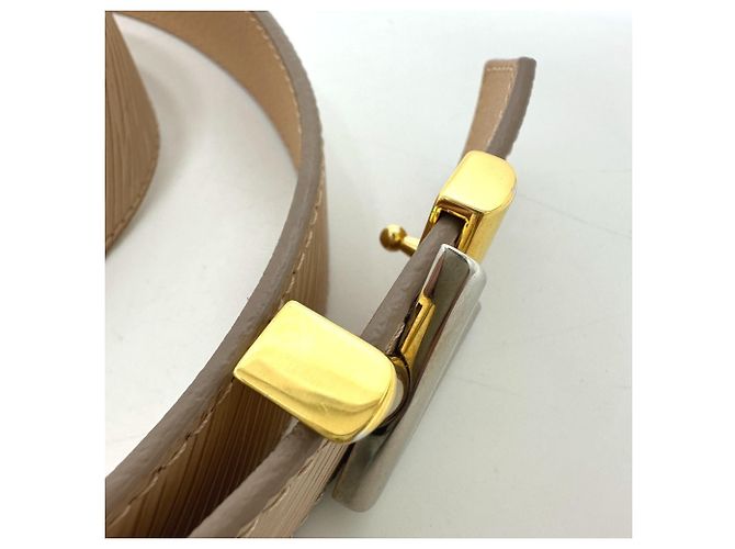 Twist Slim Gürtel aus Epi-Leder von Louis Vuitton Beige - Ansicht 7