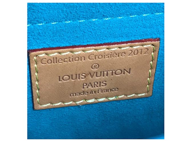 Louis Vuitton Monogram Perforierte Flore Saumur Schultertasche Braun Blau - Ansicht 12