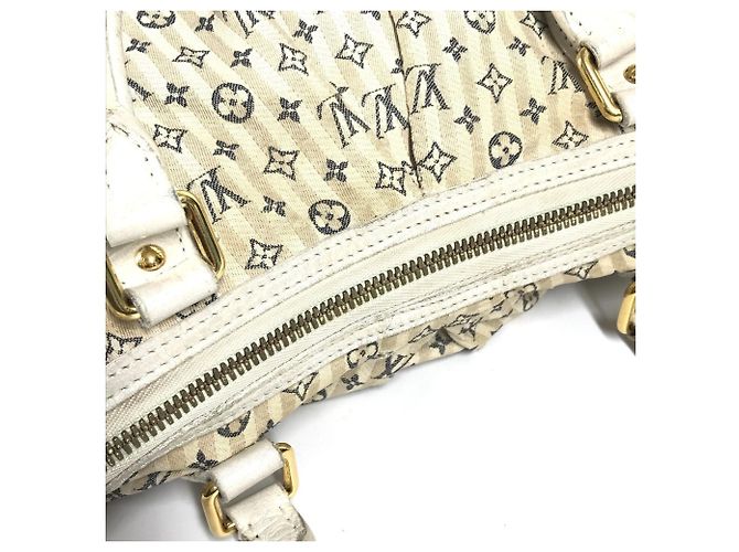 Borsa Louis Vuitton Monogram Mini Lin Croisette Marina GM Bianco Beige - vista 11