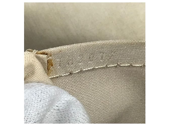 Borsa Louis Vuitton Monogram Mini Lin Croisette Marina GM Bianco Beige - vista 17