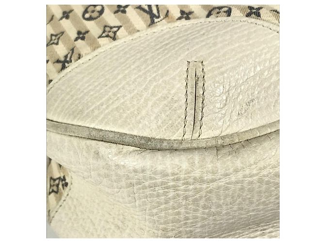 Borsa Louis Vuitton Monogram Mini Lin Croisette Marina GM Bianco Beige - vista 9