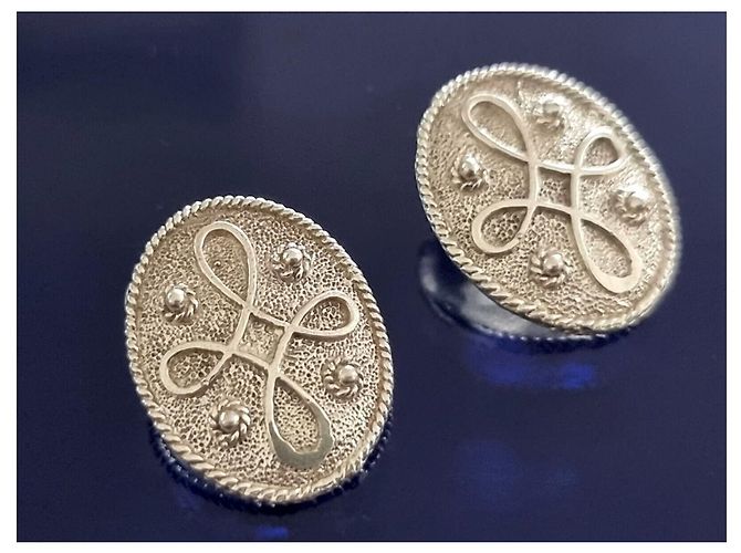 Ilías Lalaoúnis Orecchini in argento sterling 925 ispirati all'antichità greca di Ilias Lalaounis Silver hardware - vista 2