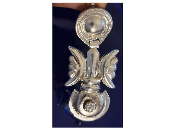 Ilías Lalaoúnis ORECCHINO IN ARGENTO STERLING 925 OVERSIZE E PESANTE CON PIETRA ILIAS LALAOUNIS Silver hardware - vista 2