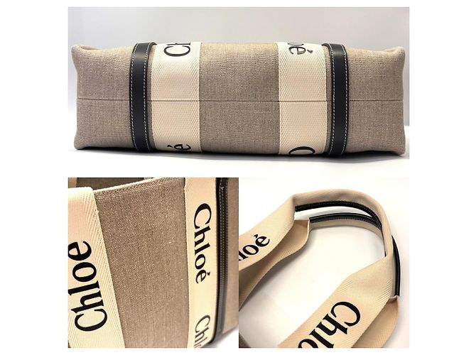 Chloé Woody Medium Tote Bag Beige - Ansicht 4