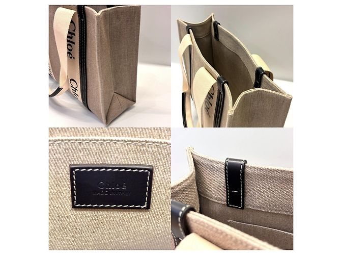 Chloé Woody Medium Tote Bag Beige - Ansicht 5