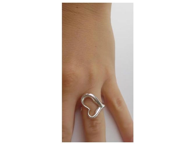 Open Heart Ring aus Silber 925 - Elsa Peretti Kollektion von Tiffany & Co. Silber Hardware - Ansicht 3