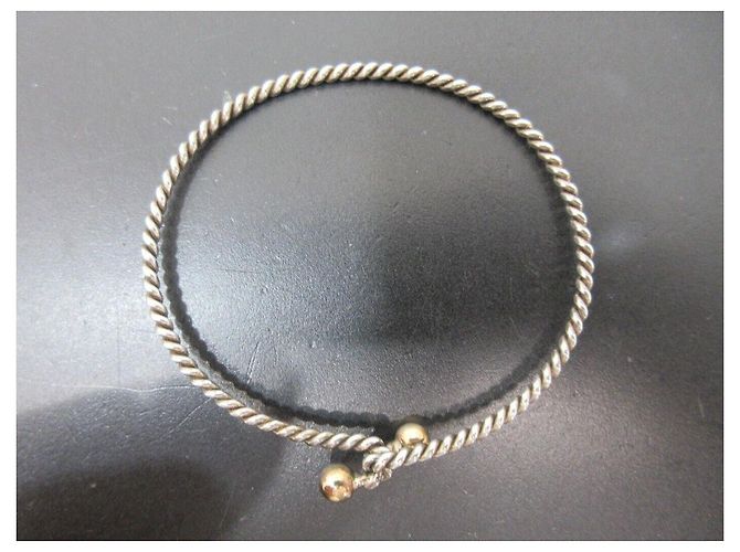 Tiffany & Co. bracciale a spirale bicolore Bracciale in argento sterling 925 / 750 / oro giallo Silver hardware - vista 2