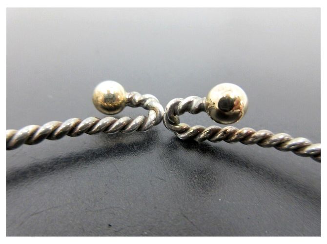 Tiffany & Co. bracciale a spirale bicolore Bracciale in argento sterling 925 / 750 / oro giallo Silver hardware - vista 3