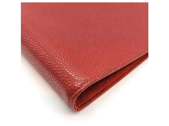 Chanel Red Grained Calfskin Notebook Cover - view 3