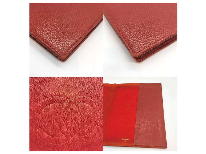 Chanel Red Grained Calfskin Notebook Cover - view 5